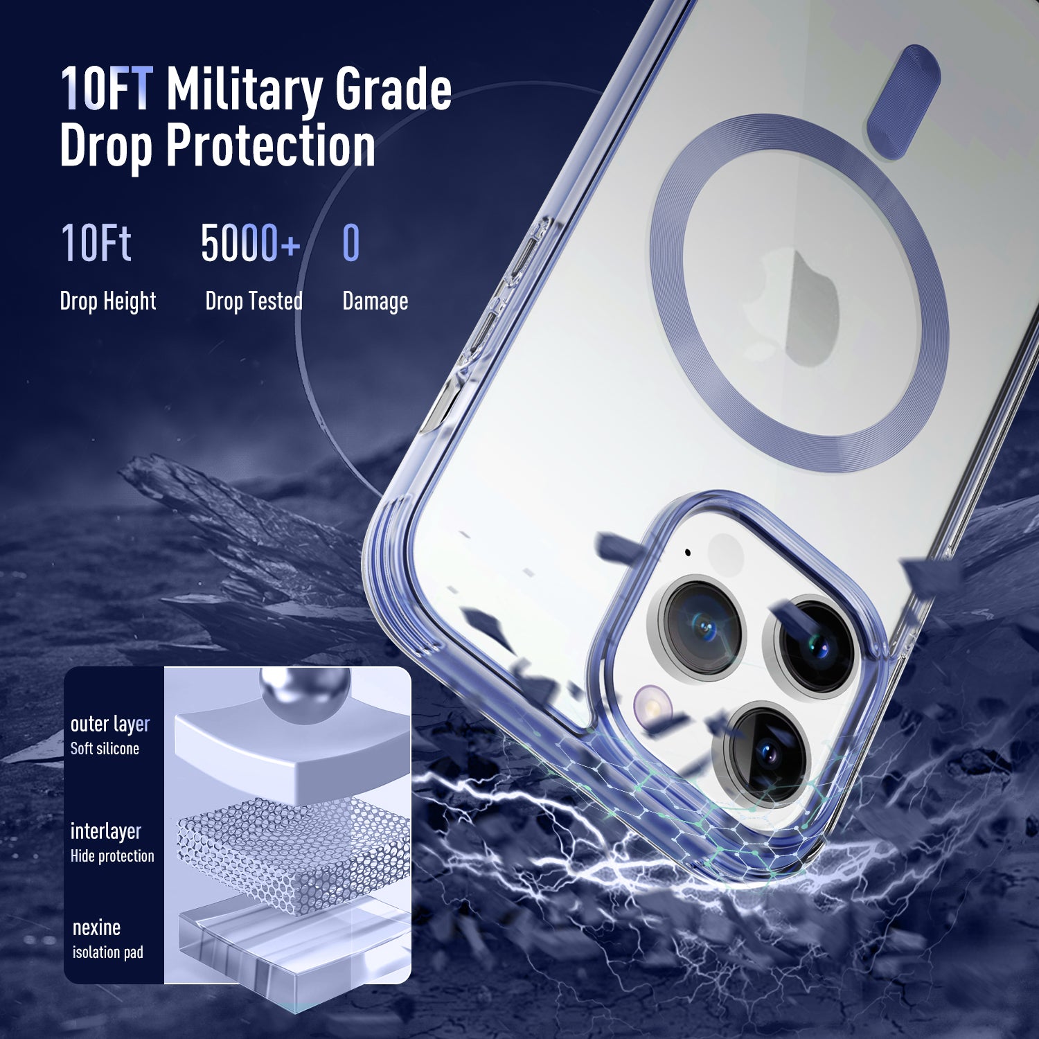 TPU+PC Phone Case for iPhone 15 Plus Anti-Drop Slim Phone Case Compatible with MagSafe - Transparent TPU+PC Phone Case for iPhone 15 Plus Anti-Drop Slim Phone Case Compatible with MagSafe - Transparent